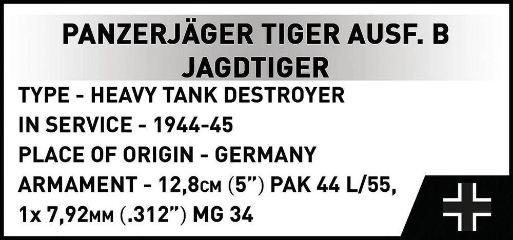 COBI 2674 Panzerjager Tiger Ausf. B Jagdtiger Brick Model 1371pcs