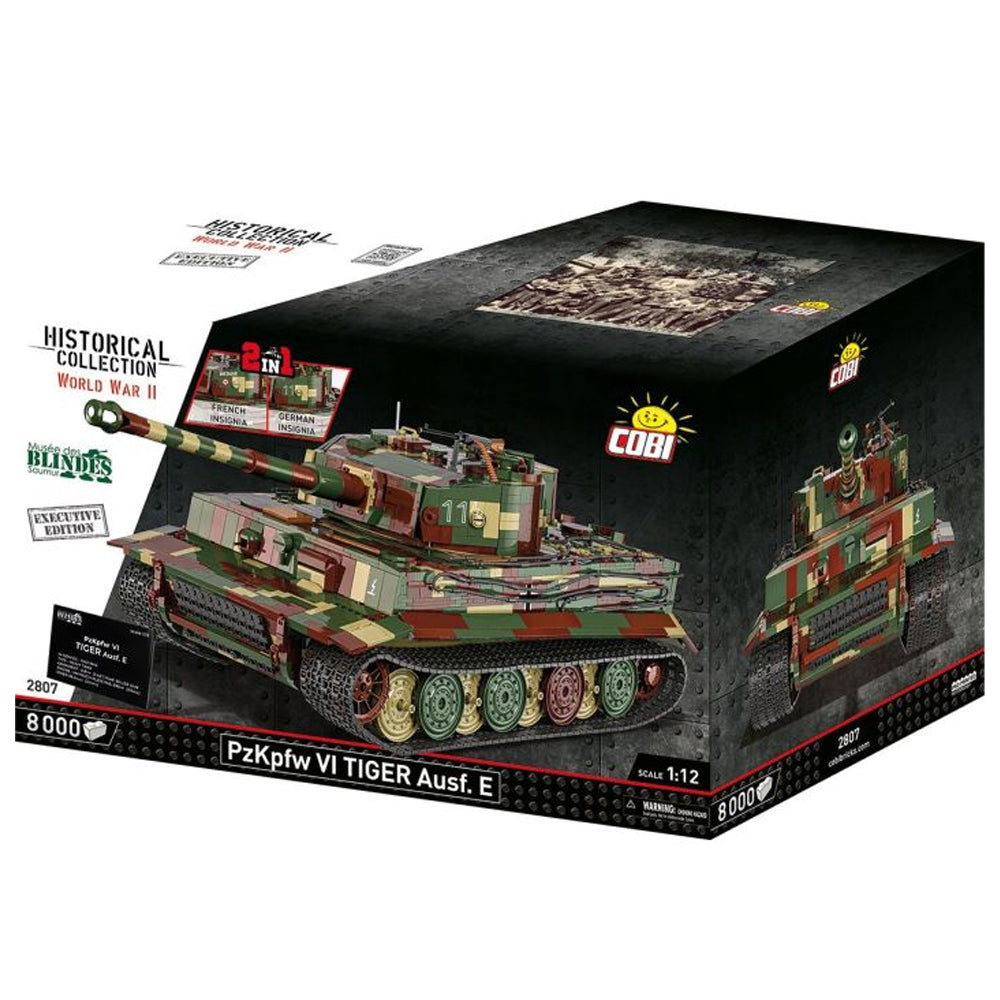 COBI 2807 PzKpfw VI Tiger Ausf.E HC WWII Executive Ed. 1:12 Brick Model 8000pcs