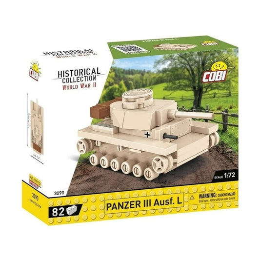 COBI 3090 Panzer III Ausf.L HC WWII Tank 1:72 Brick Model 82pcs