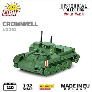 COBI 3091 Cromwell HC WWII Tank 1:72 Brick Model 110pcs
