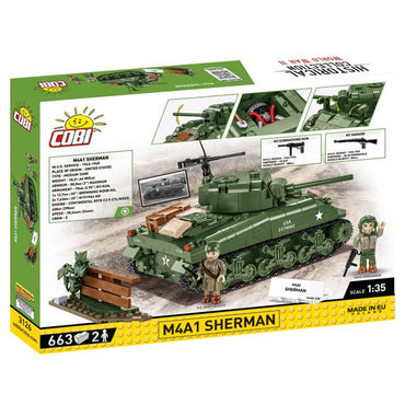 COBI 3126 M4A1 Sherman Tank HC:WWII 1:35 Brick Model 663pcs