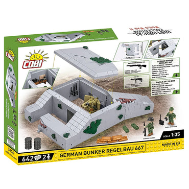 COBI 3136 German Bunker Regelbau 667 HC: WWII 1:35 Brick Model 642pcs
