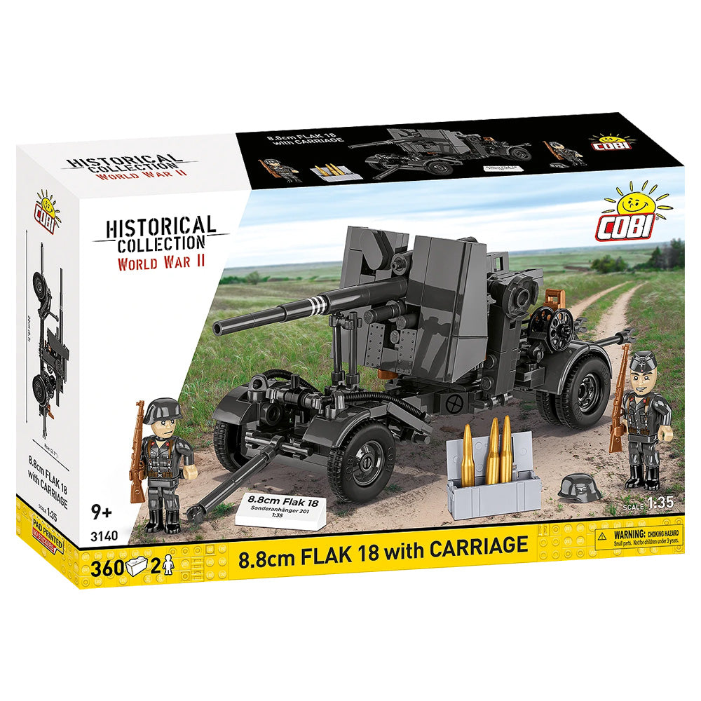 COBI 3140 8.8cm Flak 18 w/Carriage HC WWII 1:35 360pcs