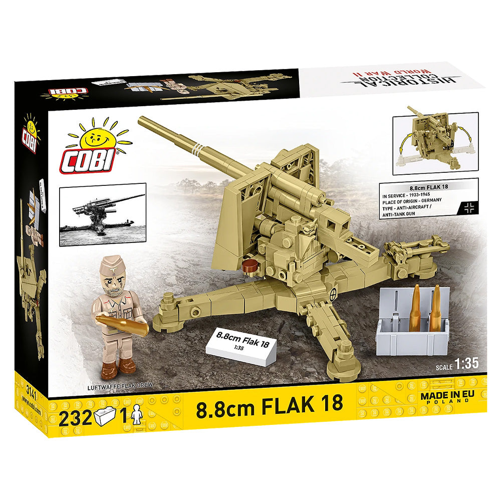 COBI 3141 8.8cm Flak 18 HC WWII 1:35 232pcs