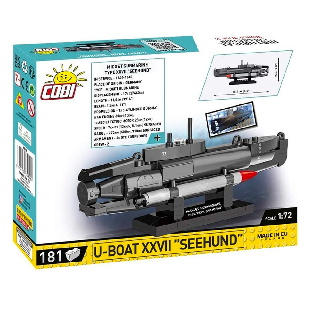 COBI 4846 WWII U-Boat XXVII Seehund 1:72 181pcs
