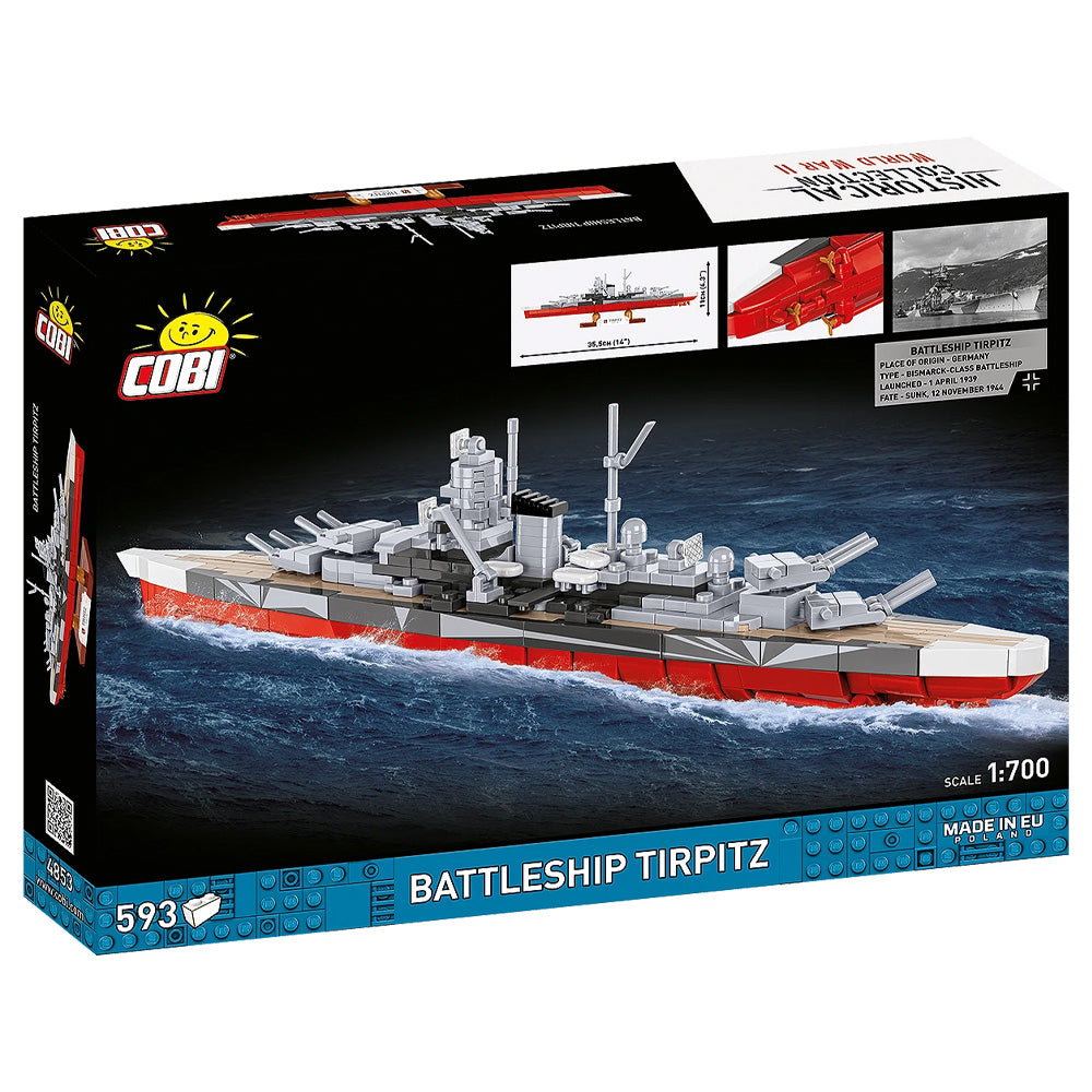 COBI 4853 Battleship Tirpitz HC WWII 1:700 593pcs