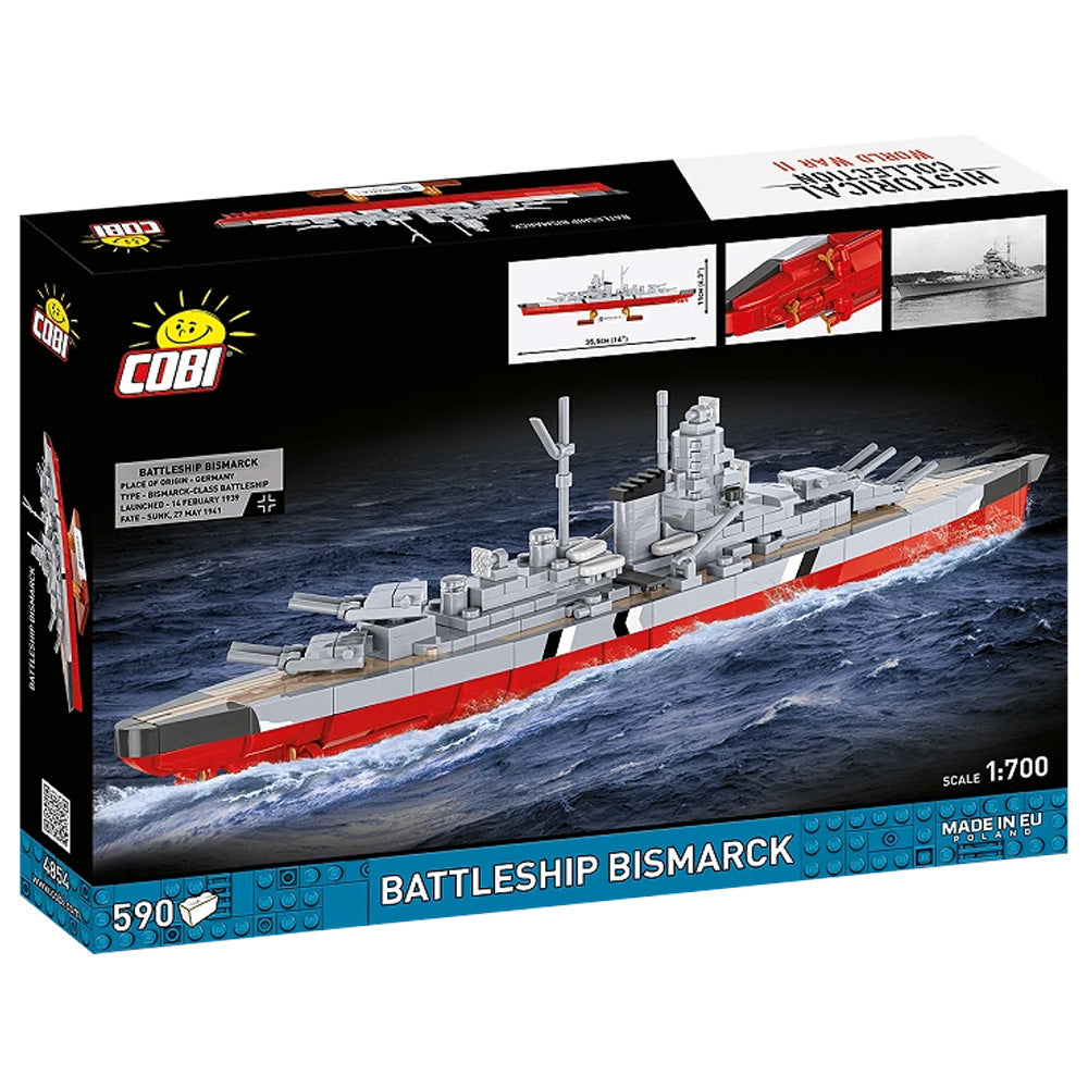 COBI 4854 Battleship Bismarck HC WWII 1:700 590pcs