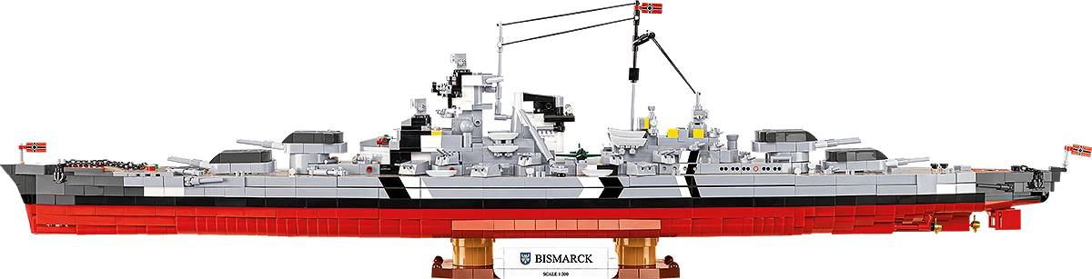COBI 4860 Battleship Bismarck 1:300 Brick Model 3204pcs