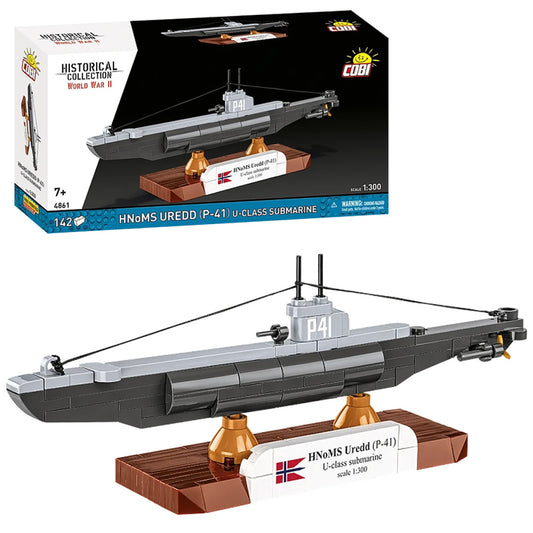 COBI 4861 HNoMS Uredd (P-41) U-class submarine 1:300 Brick Model 142pcs