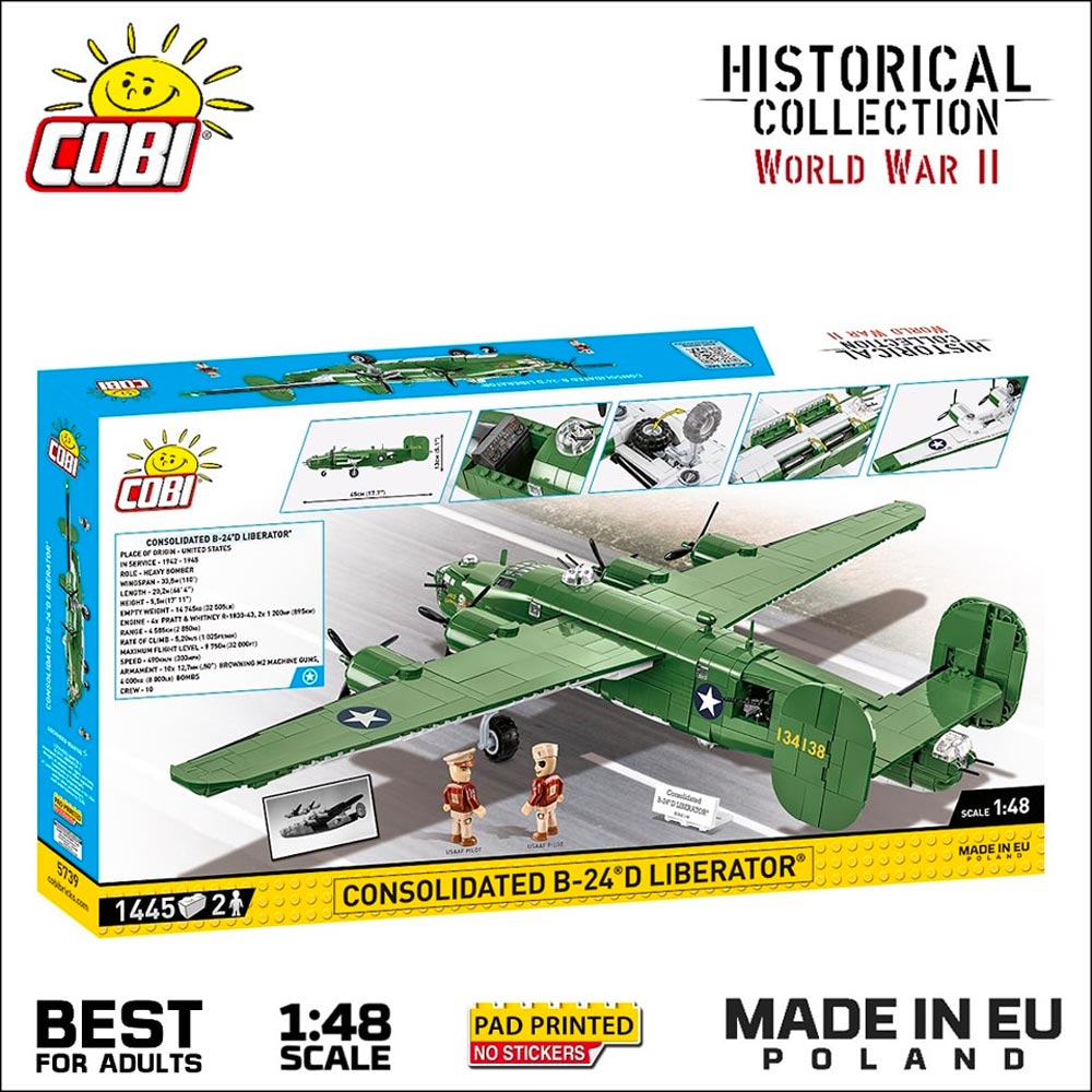 COBI 5739 Consolidated B-24D Liberator HC WWII 1:48 1445pcs