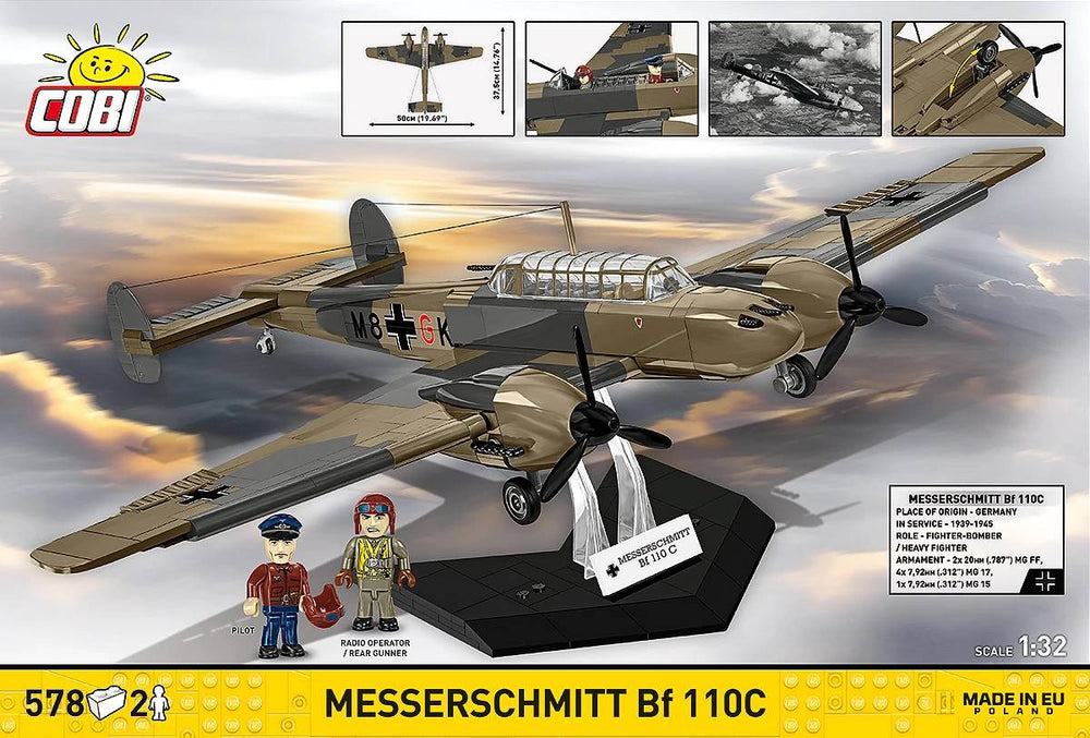 COBI 5777 Messerschmitt Bf 110C 1:32 Brick Model 573pcs