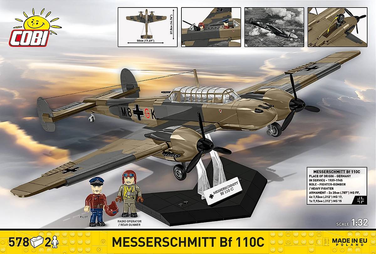COBI 5777 Messerschmitt Bf 110C 1:32 Brick Model 573pcs - image 4