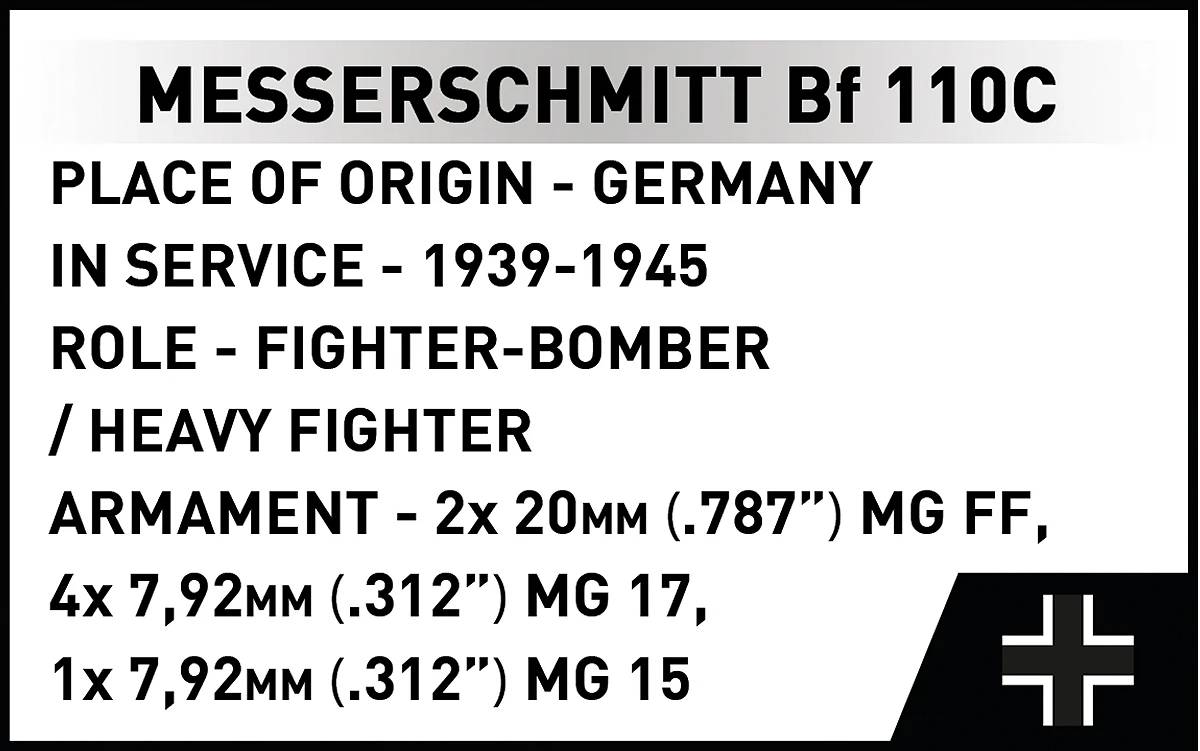 COBI 5777 Messerschmitt Bf 110C 1:32 Brick Model 573pcs - image 9