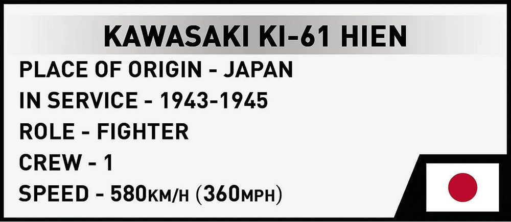 COBI 5872 Kawasaki Ki-61 Hien 1:48 Brick Model 141pcs