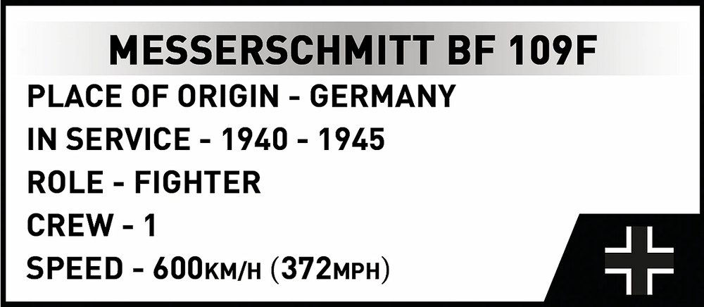 COBI 5873 Messerschmitt Bf-109F Brick Model 123pcs