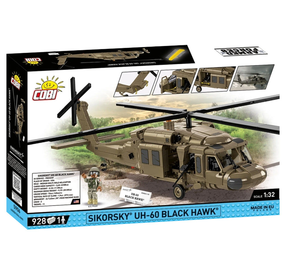 COBI 5906 Sikorsky UH-60 Black Hawk Armed Forces 1:32 Brick Model 1:32pcs