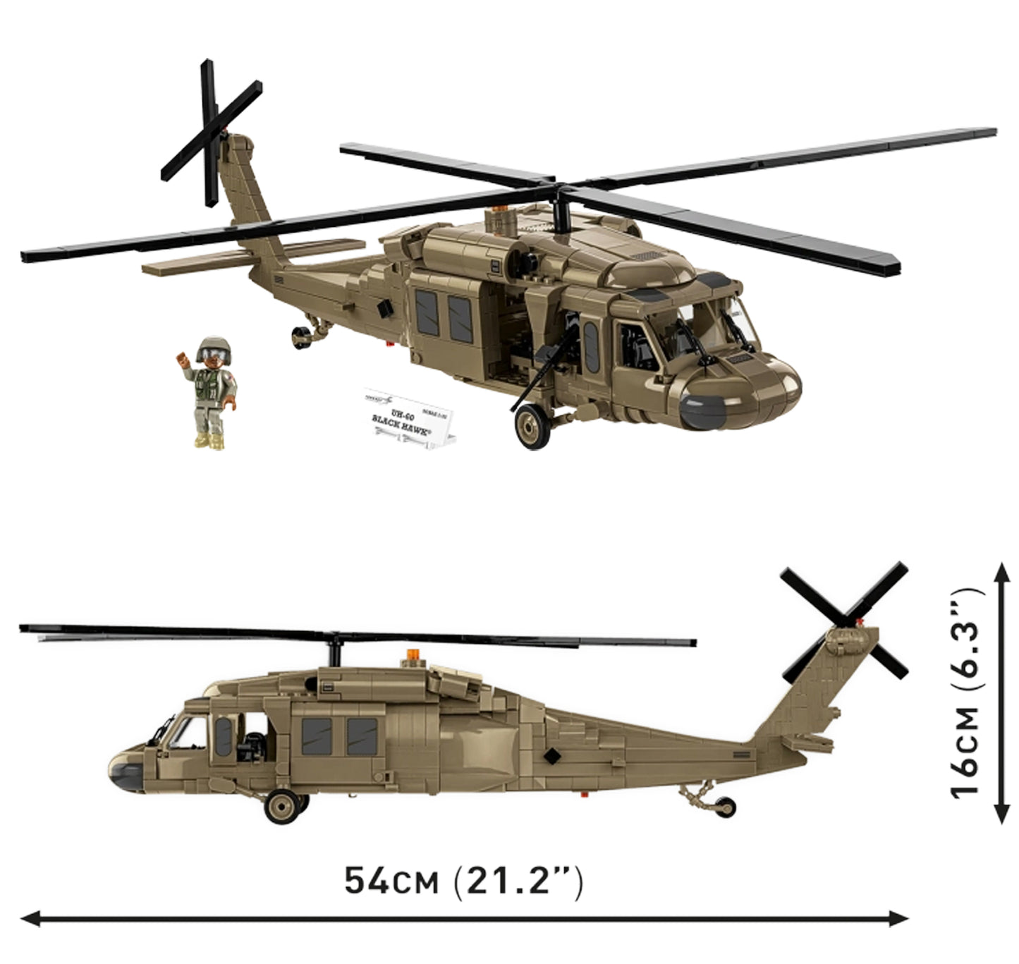COBI 5906 Sikorsky UH-60 Black Hawk Armed Forces 1:32 Brick Model 1:32pcs