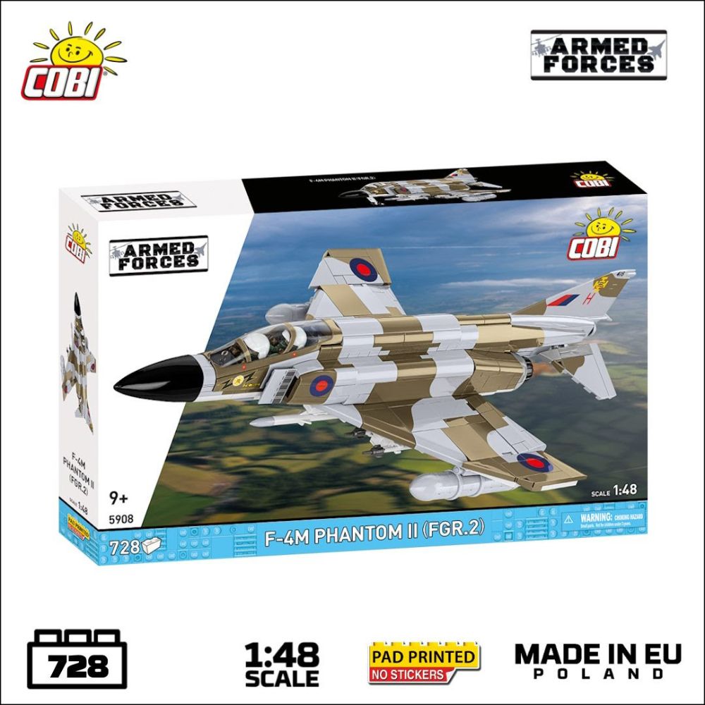 COBI 5908 Armed Forces F-4F Phantom II RAF 1:48 Brick Model 728pcs