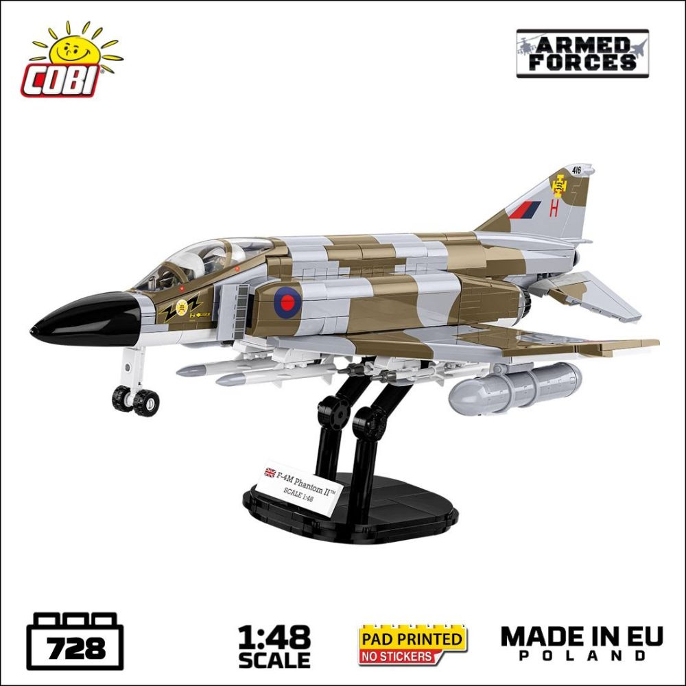 COBI 5908 Armed Forces F-4F Phantom II RAF 1:48 Brick Model 728pcs