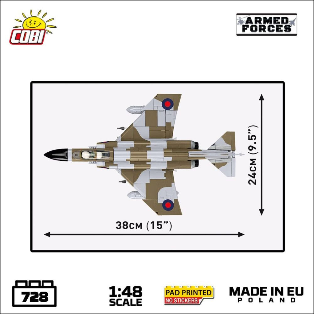 COBI 5908 Armed Forces F-4F Phantom II RAF 1:48 Brick Model 728pcs