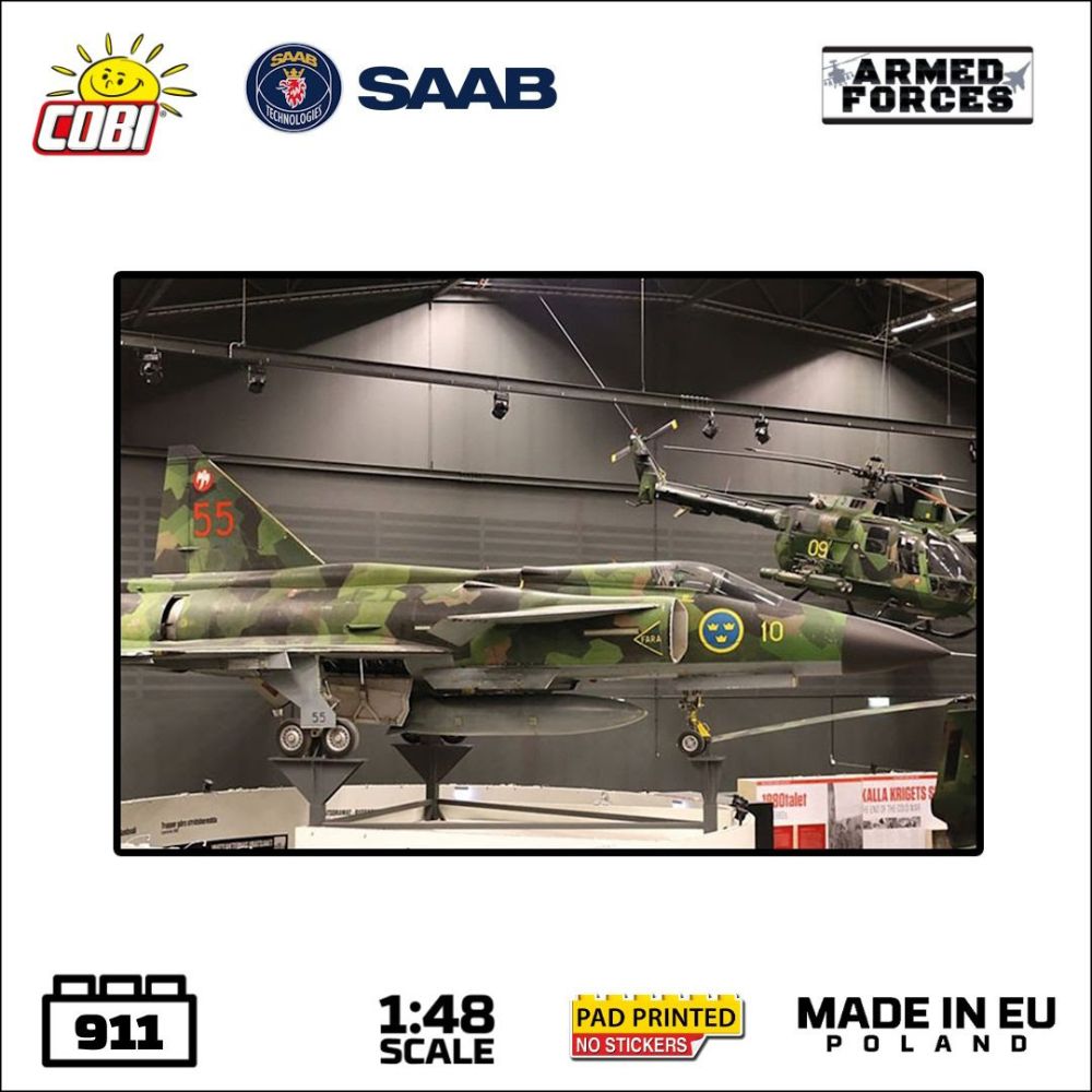 COBI 5911 Armed Forces Saab AJS37 Viggen 1:48 Brick Model 911pcs