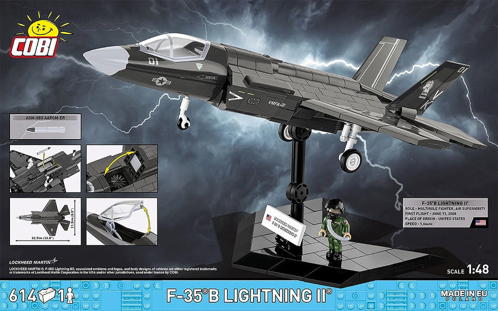 COBI 5912 F-35B Lightning II Brick Model 614pcs