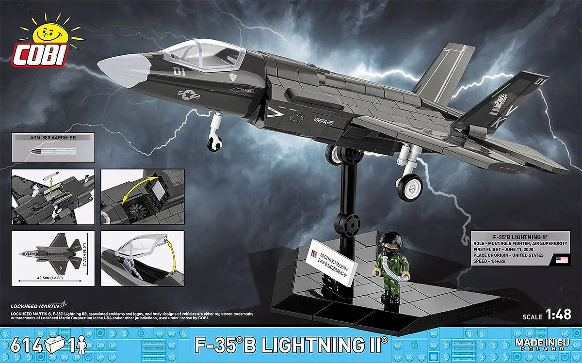 COBI 5912 F-35B Lightning II Brick Model 614pcs - image 5