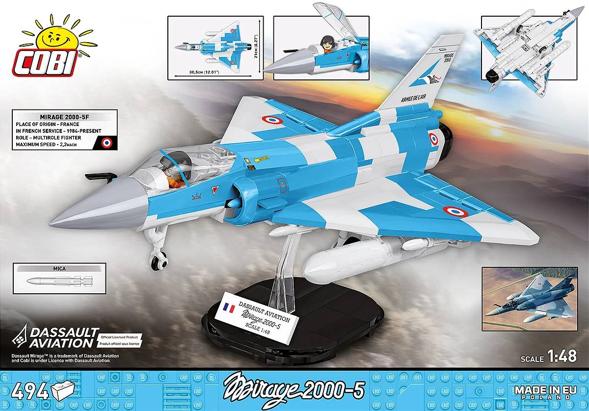 COBI 5917 Mirage 2000-5F 1:48 Brick Model 494pcs