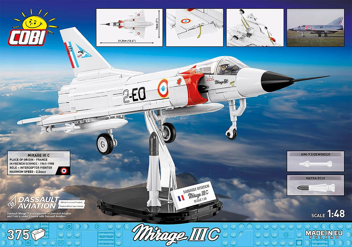 COBI 5930 Mirage IIIC 1:48 Brick Model 375pcs