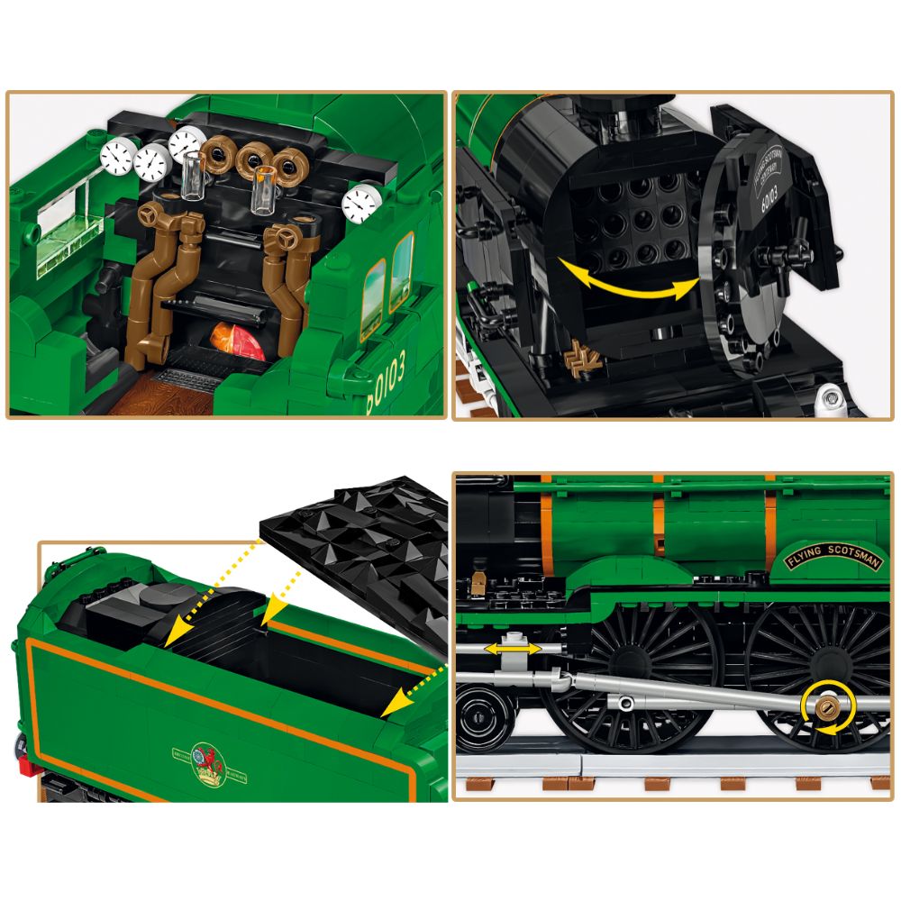 COBI 6292 Flying Scotsman Steam Locomotive 1:35 Brick Model 2700pcs