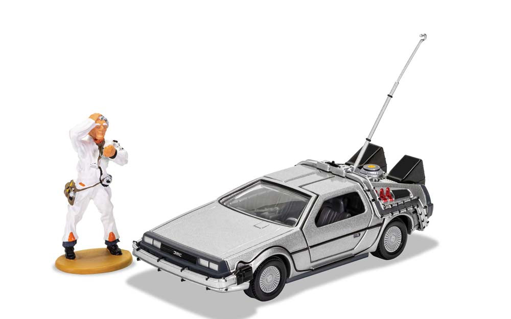 Corgi CC05503 Back to the Future DeLorean and Doc Brown Figure 1:36 Diecast Model