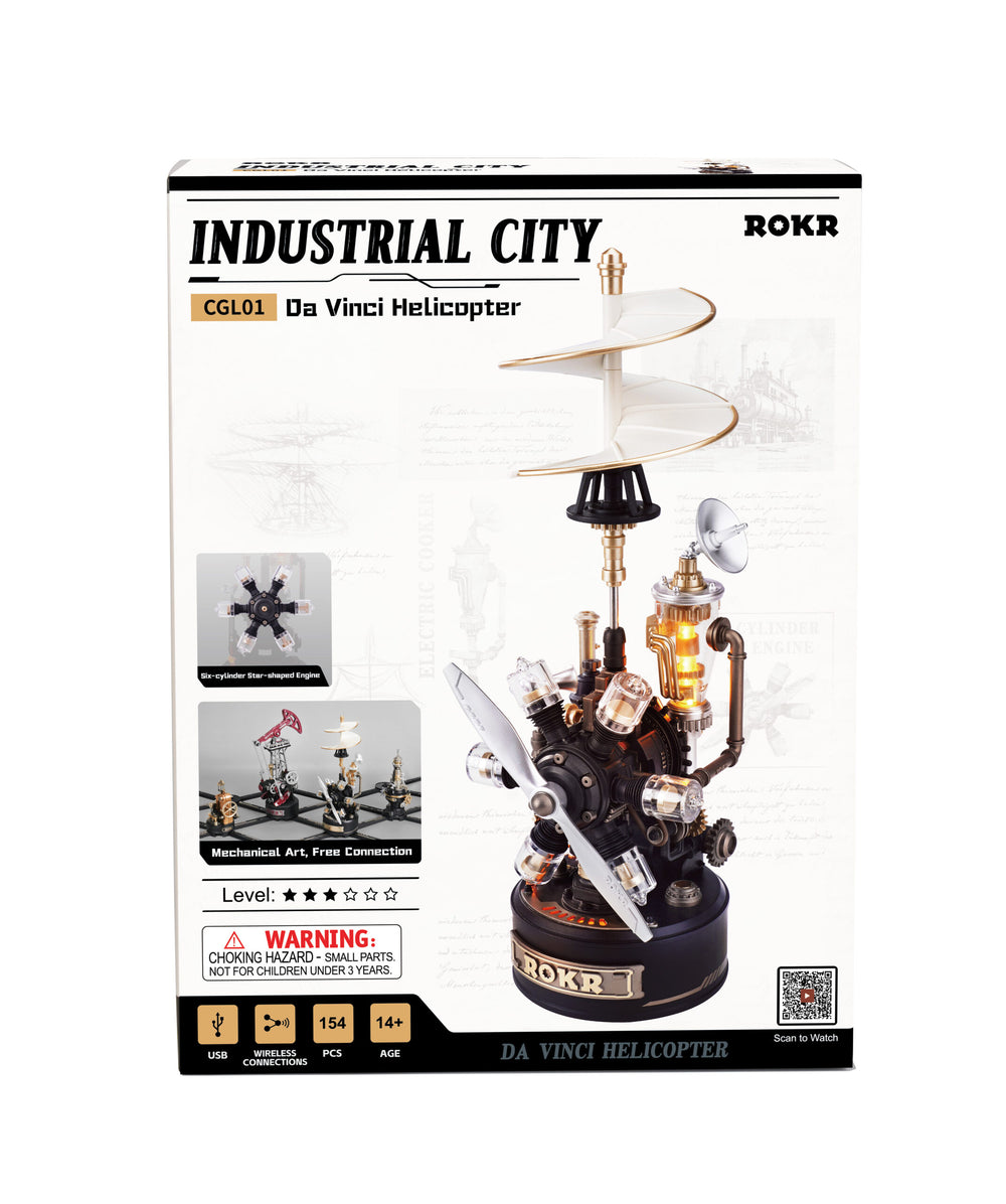 ROKR Leonardo da Vinci's Helicopter Mechanical 3D Puzzle CGL01