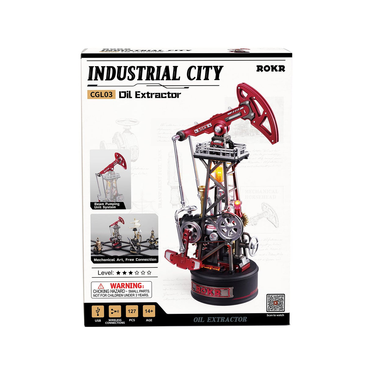 ROKR Oil Pump Jack Mechanical 3D Puzzle CGL03