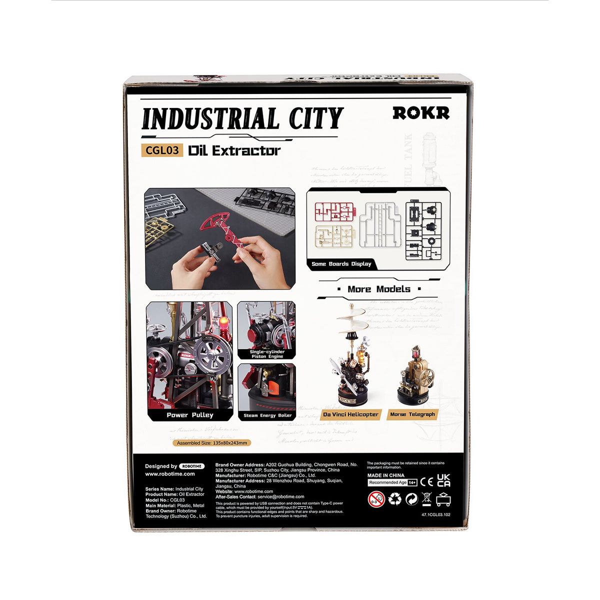 ROKR Oil Pump Jack Mechanical 3D Puzzle CGL03