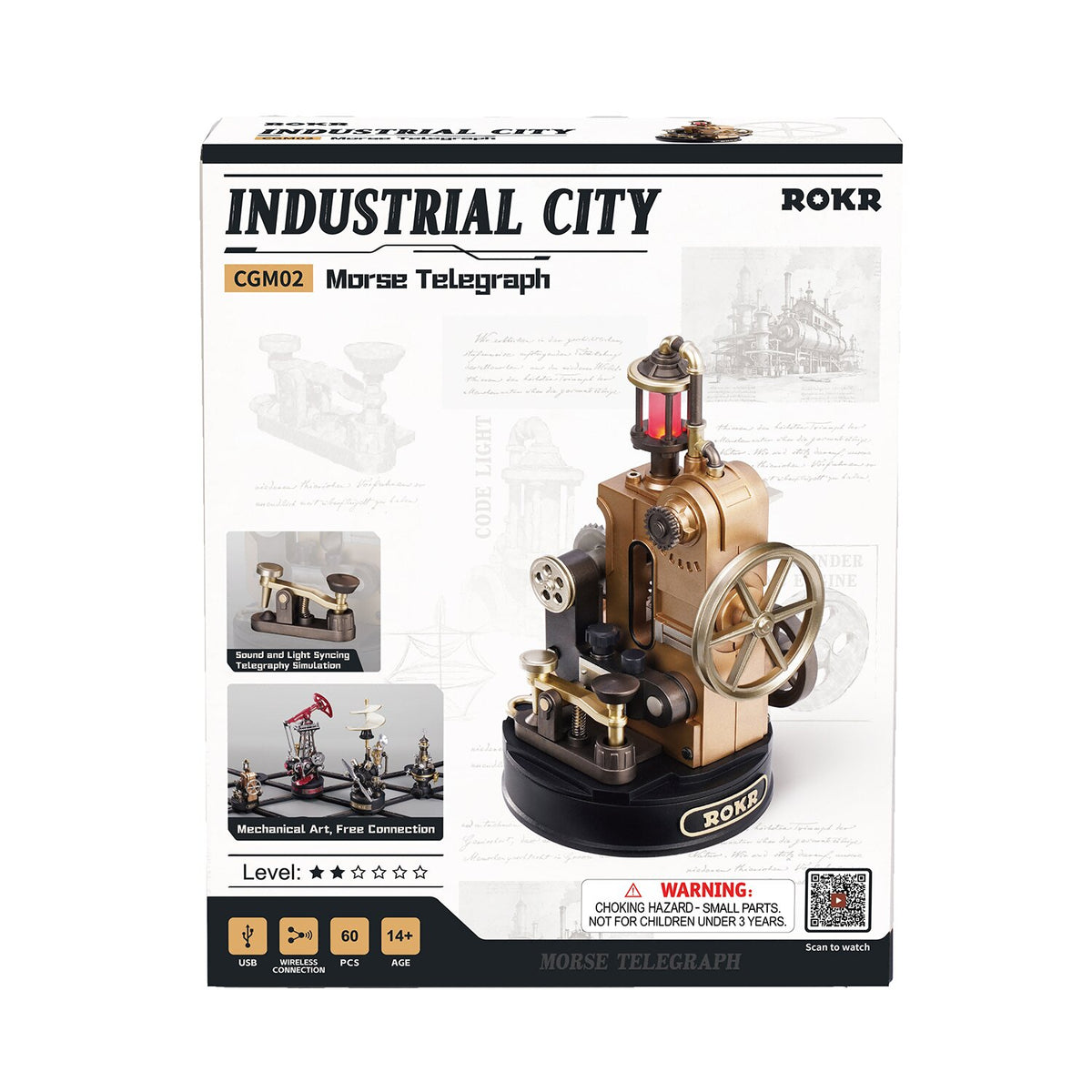 ROKR Morse Telegraph Mechanical 3D Puzzle CGM02