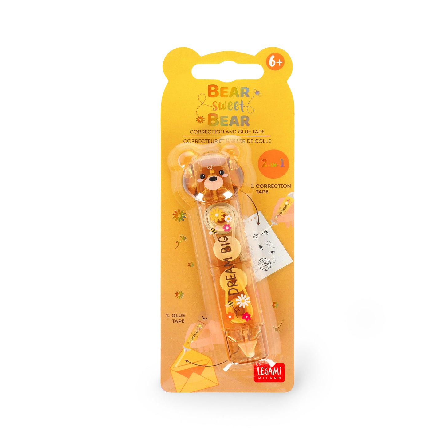 Legami Bear Sweet Bear Correction and Glue Tape - Teddy Bear