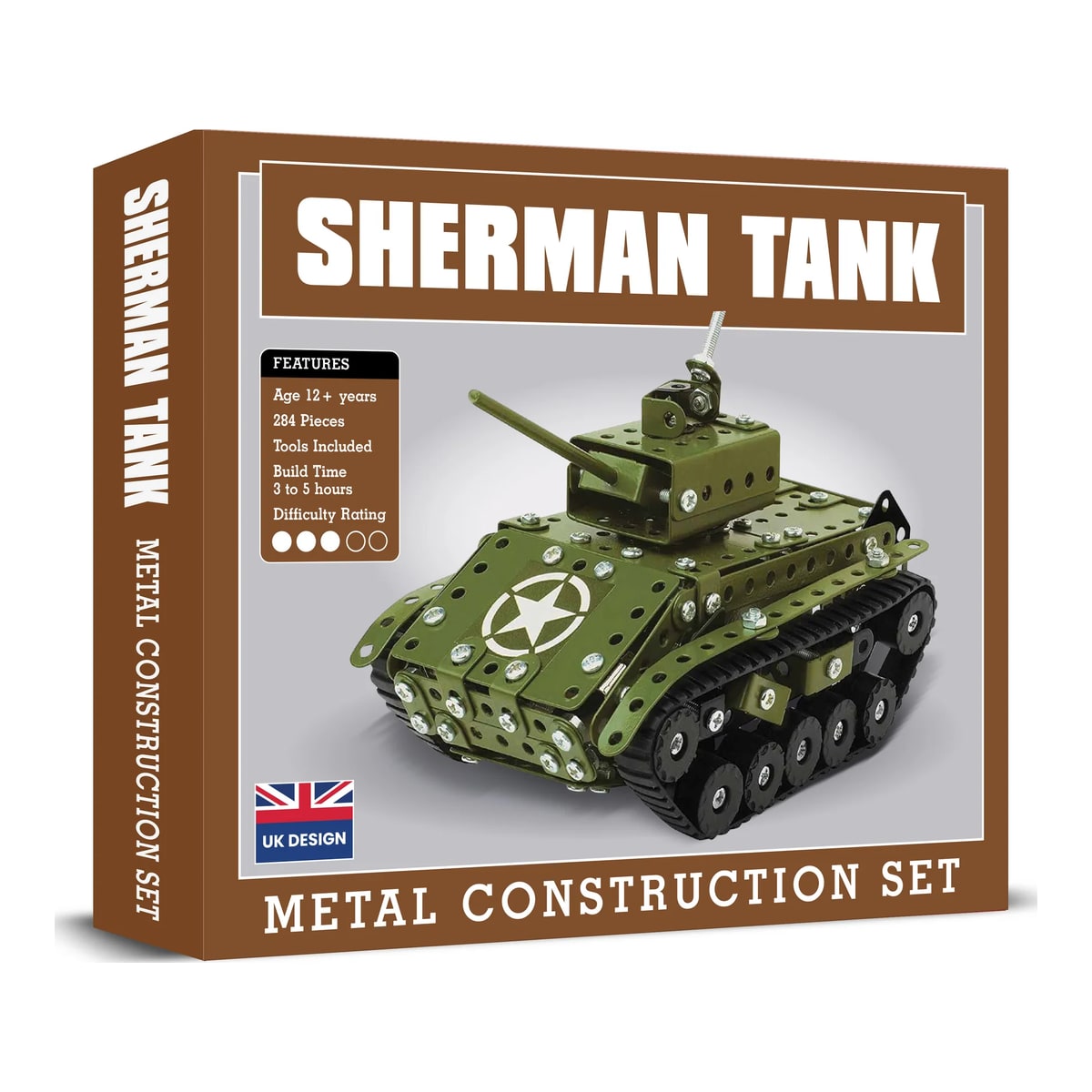 Coach House Partners Sherman Tank Metal Construction Kit (284 pieces)