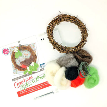 Crafty Kit Company Christmas Robin Wreath Needle Felting Craft Kit NF-150