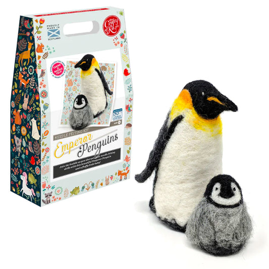 Crafty Kit Company Emperor Penguins Needle Felting Craft Kit NF-151