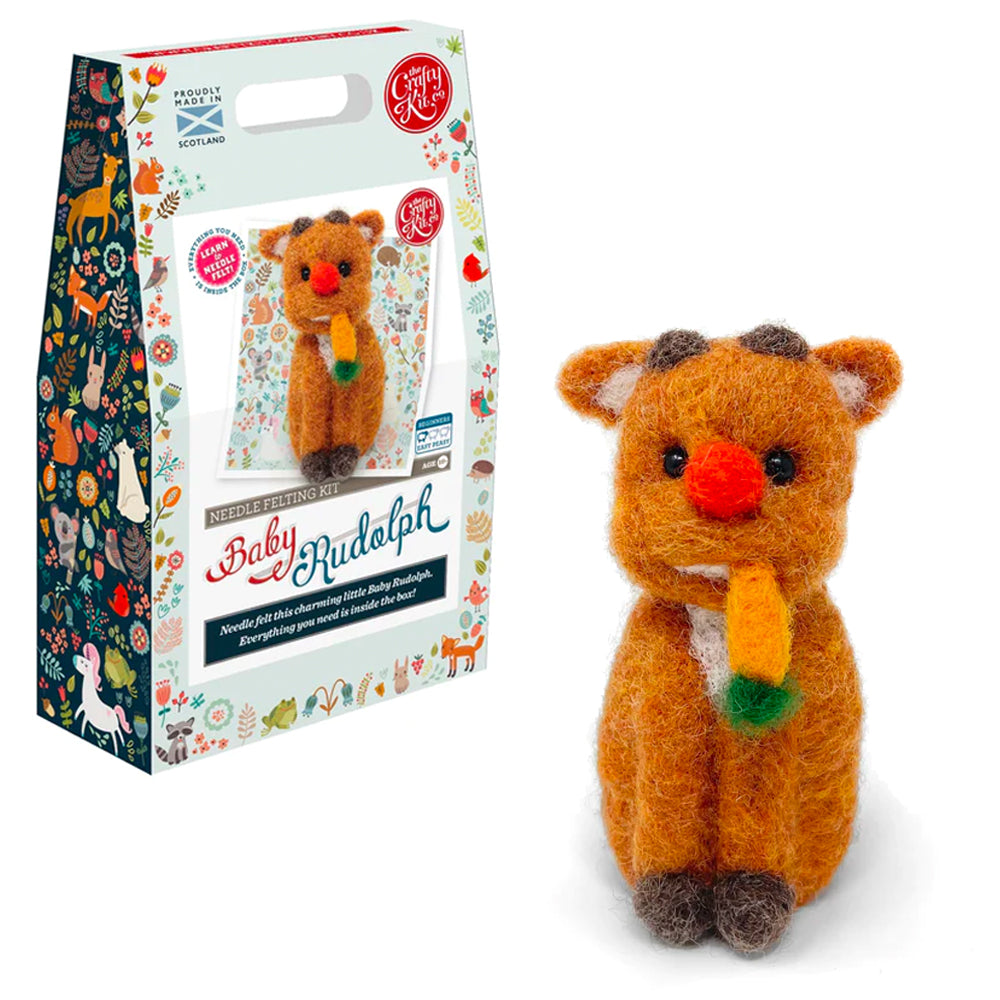 Crafty Kit Company Baby Rudolph Needle Felting Christmas Craft Kit NF-245