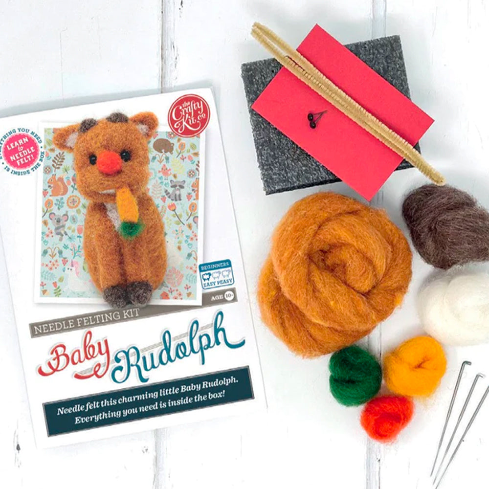 Crafty Kit Company Baby Rudolph Needle Felting Christmas Craft Kit NF-245