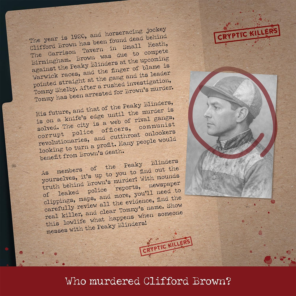 Peaky Blinders - Murder Mystery Case File from Cryptic Killers