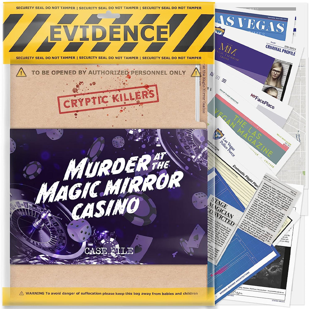 Murder at the Magic Mirror Casino - Murder Mystery Case File from Cryptic Killer