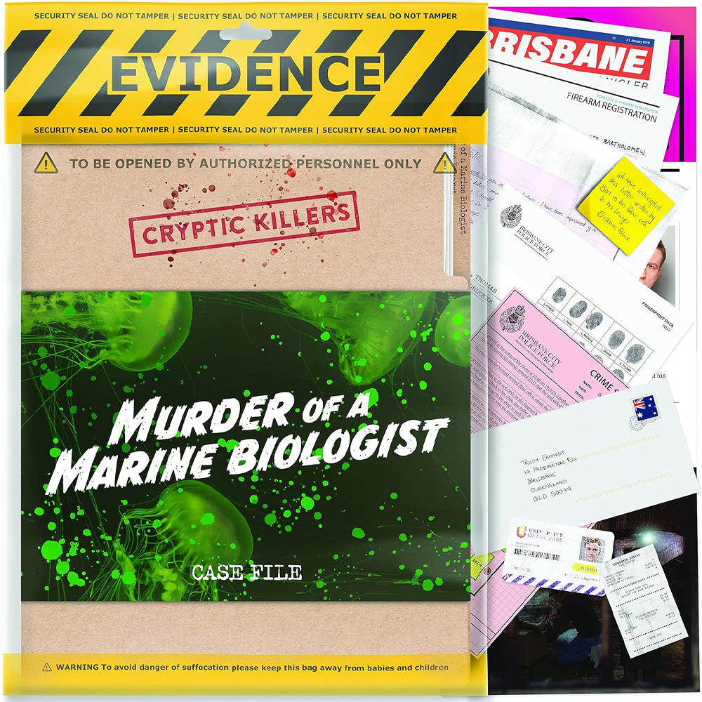 Murder of a Marine Biologist - Murder Mystery Case File from Cryptic Killers