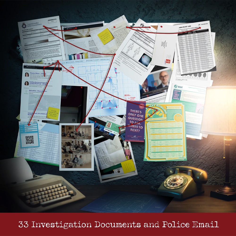 Murder at MediLuck Medicines - Murder Mystery Case File from Cryptic Killers