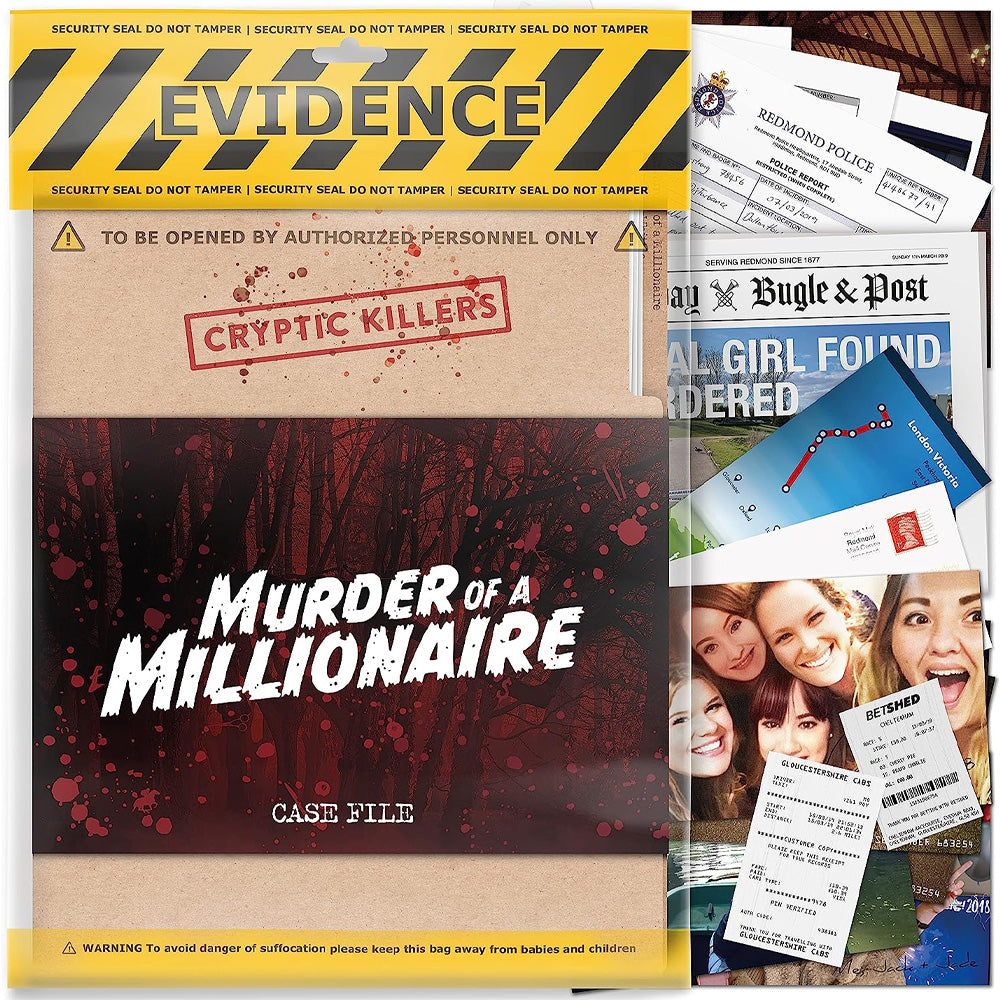 Murder of a Millionaire - Murder Mystery Case File from Cryptic Killers