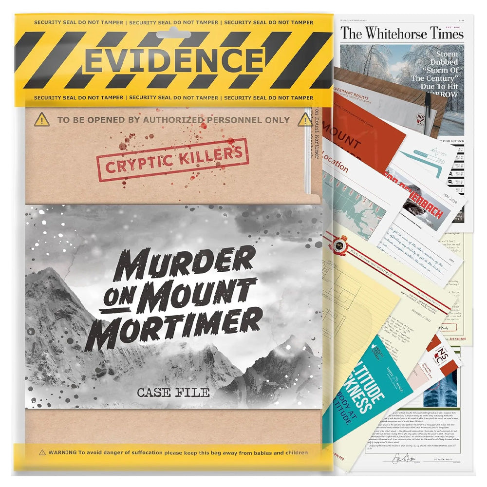 Murder on Mount Mortimer - Murder Mystery Case File from Cryptic Killers