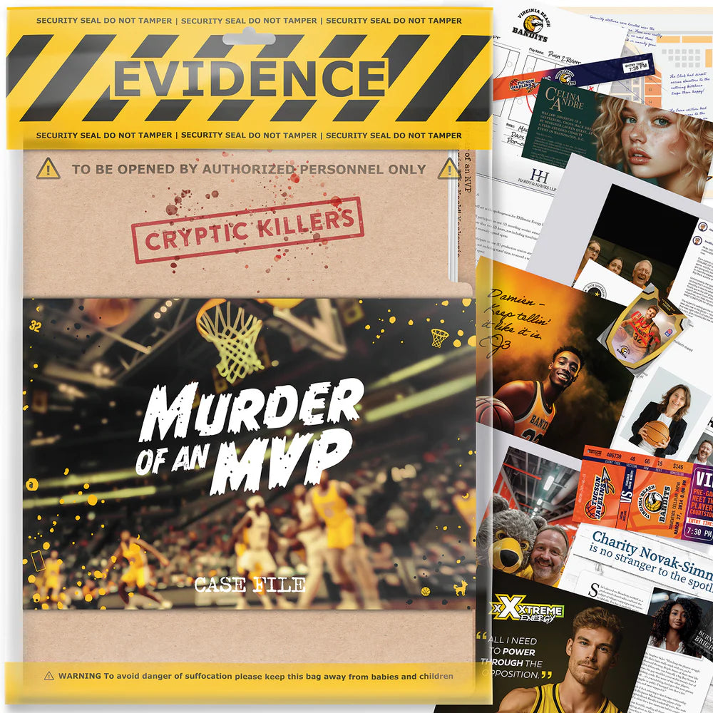 Murder of an MVP - Murder Mystery Case File from Cryptic Killers
