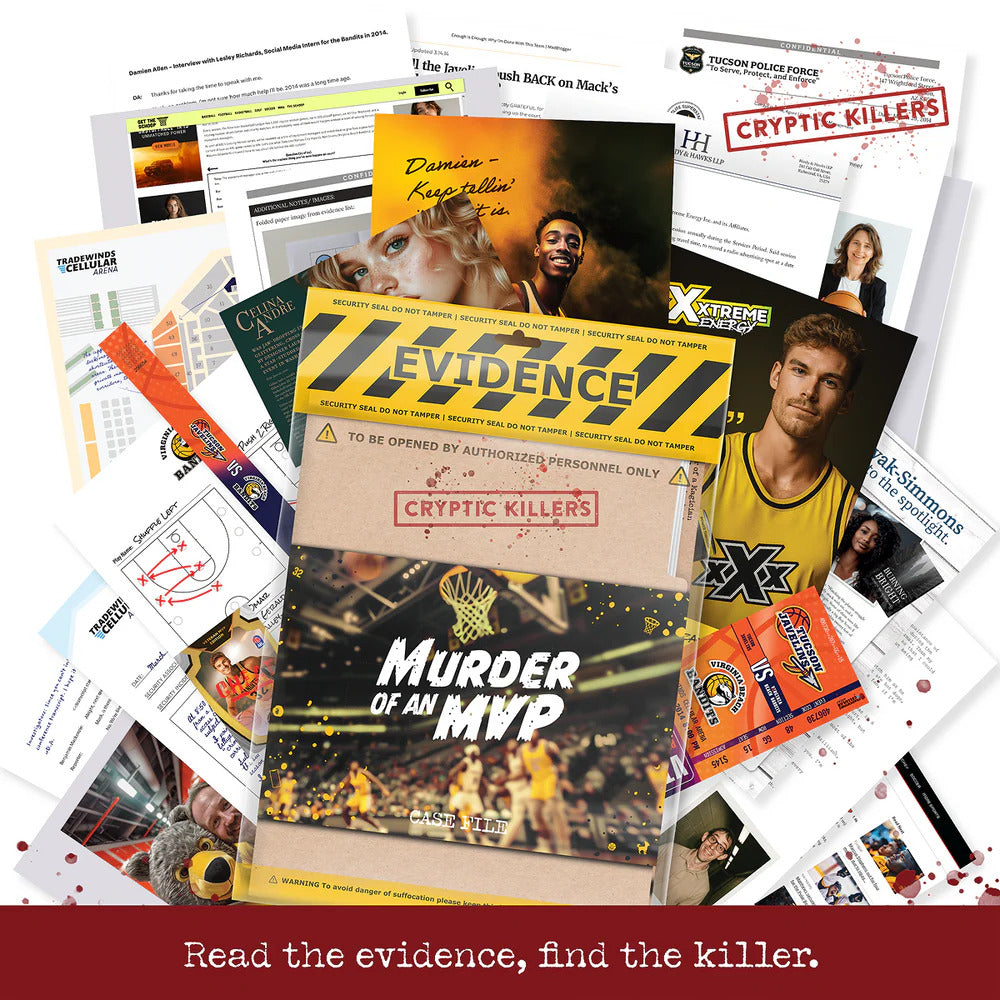 Murder of an MVP - Murder Mystery Case File from Cryptic Killers