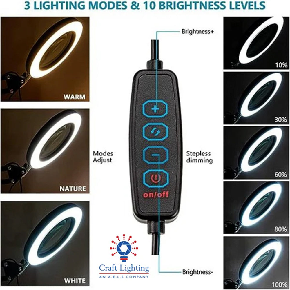 Craft Lighting Spyglass Dioptre Magnifying Modelling Light - G-Clamp